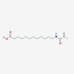 molecular formula C16H29NO3 B8552445 12-[(2-Methylacryloyl)amino]dodecanoic acid CAS No. 62839-65-0