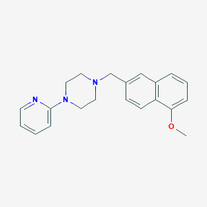 molecular formula C21H23N3O B8552456 1-[(5-Methoxynaphthalen-2-yl)methyl]-4-(pyridin-2-yl)piperazine CAS No. 61187-18-6