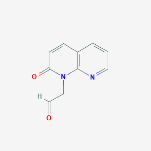 molecular formula C10H8N2O2 B8552475 (2-oxo-1,8-naphthyridin-1(2H)-yl)acetaldehyde 