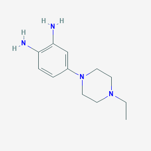 molecular formula C12H20N4 B8552509 4-(4-Ethyl-1-piperazinyl)-1,2-benzenediamine 