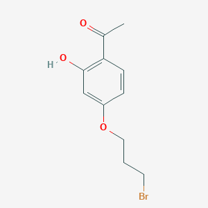 molecular formula C11H13BrO3 B8552573 1-[4-(3-Bromo-propoxy)-2-hydroxy-phenyl]-ethanone 