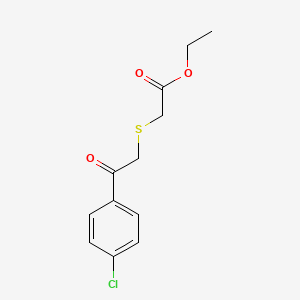 molecular formula C12H13ClO3S B8552690 (4-Chlorophenacylthio)acetic acid ethyl ester 