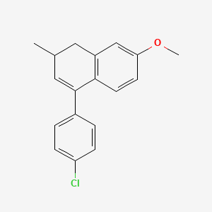 molecular formula C18H17ClO B8552707 4-(4-Chlorophenyl)-7-methoxy-2-methyl-1,2-dihydronaphthalene 