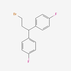 molecular formula C15H13BrF2 B8552722 3-Bromo-1,1-bis(4-fluorophenyl)propane CAS No. 50775-39-8