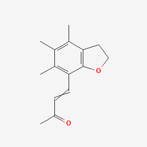 molecular formula C15H18O2 B8552747 4-(4,5,6-Trimethyl-2,3-dihydro-1-benzofuran-7-yl)but-3-en-2-one CAS No. 89240-14-2