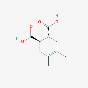 molecular formula C10H14O4 B8552751 trans-1,2-Dimethylcyclohexene-4,5-dicarboxylic acid 