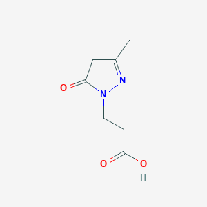 molecular formula C7H10N2O3 B8552761 3-(3-Methyl-5-oxo-4,5-dihydro-1h-pyrazol-1-yl)propanoic acid 