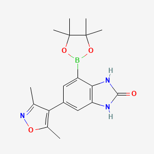 6-(3,5-Dimethylisoxazol-4-yl)-4-(4,4,5,5-tetramethyl-1,3,2-dioxaborolan-2-yl)-1,3-dihydro-2H-benzo[d]imidazol-2-one
