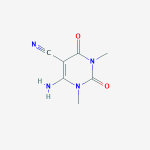 molecular formula C7H8N4O2 B8552794 6-Amino-5-cyano-1,3-dimethyluracil 