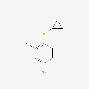 molecular formula C10H11BrS B8552825 4-Bromo-1-(cyclopropylsulfanyl)-2-methylbenzene 