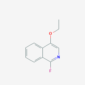 molecular formula C11H10FNO B8552829 1-Fluoro-4-ethoxyisoquinoline 