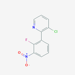 3-Chloro-2-(2-fluoro-3-nitro-phenyl)-pyridine