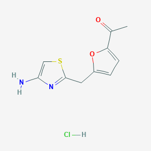 molecular formula C10H11ClN2O2S B8552934 1-[5-(4-Amino-thiazol-2-ylmethyl)-furan-2-yl]-ethanone hydrochloride 