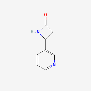 molecular formula C8H8N2O B8552952 4-(Pyridin-3-yl)azetidin-2-one 