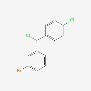 molecular formula C13H9BrCl2 B8552957 3-Bromo-4'-chlorobenzhydryl chloride CAS No. 96223-09-5