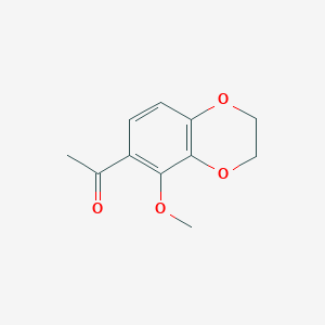 molecular formula C11H12O4 B8553046 1-(5-Methoxy-2,3-dihydrobenzo[b][1,4]dioxin-6-yl)ethanone 