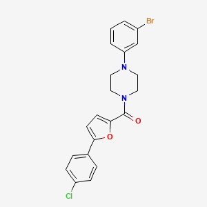 molecular formula C21H18BrClN2O2 B8553072 Piperazine,1-(3-bromophenyl)-4-[[5-(4-chlorophenyl)-2-furanyl]carbonyl]- 