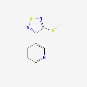 molecular formula C8H7N3S2 B8553096 3-(3-Methylthio-1,2,5-thiadiazol-4-yl)pyridine 