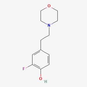 molecular formula C12H16FNO2 B8553120 2-Fluoro-4-(2-morpholin-4-yl-ethyl)-phenol 