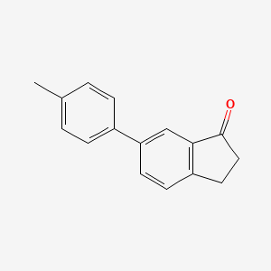 molecular formula C16H14O B8553131 6-(4-Methylphenyl)-1-indanone 