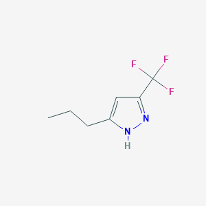 molecular formula C7H9F3N2 B8553142 5-propyl-3-trifluoromethyl-1H-pyrazole 