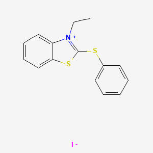 molecular formula C15H14INS2 B8553148 3-Ethyl-2-(phenylsulfanyl)-1,3-benzothiazol-3-ium iodide CAS No. 40567-26-8