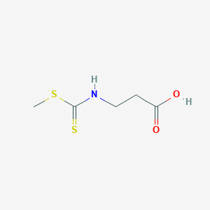 molecular formula C5H9NO2S2 B8553156 Methyl 2-carboxyethyldithiocarbamate 