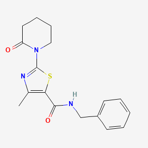 molecular formula C17H19N3O2S B8553180 N-benzyl-4-methyl-2-(2-oxopiperidin-1-yl)thiazole-5-carboxamide 