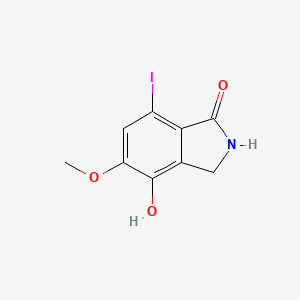 molecular formula C9H8INO3 B8553189 4-Hydroxy-5-methoxy-7-iodoisoindolinone 