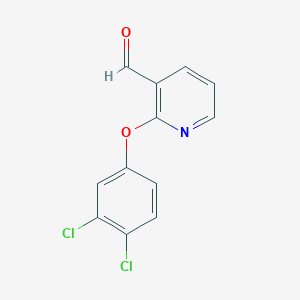 molecular formula C12H7Cl2NO2 B8553202 2-(3,4-Dichlorophenoxy)nicotinaldehyde 
