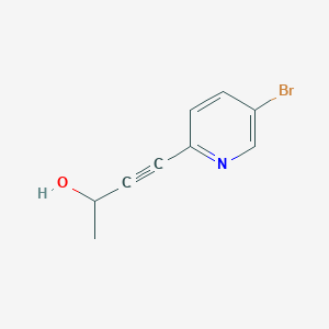 molecular formula C9H8BrNO B8553304 5-Bromo-2-(3-hydroxy-1-butynyl)pyridine 