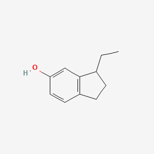 molecular formula C11H14O B8553311 3-Ethyl-5-hydroxy-indane 