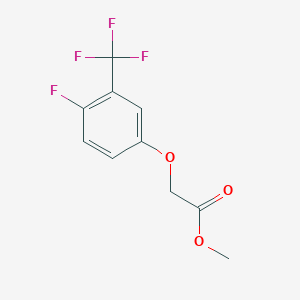 molecular formula C10H8F4O3 B8553313 (4-Fluoro-3-trifluoromethylphenoxy)acetic acid methyl ester 