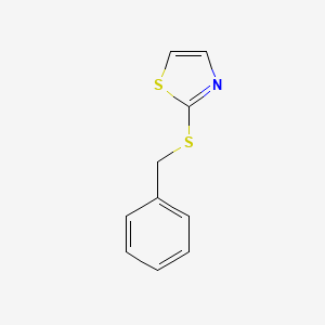 molecular formula C10H9NS2 B8553323 2-Benzylsulfanyl-thiazole 