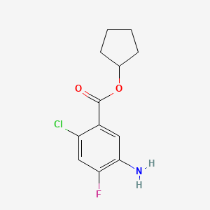 Benzoic acid,5-amino-2-chloro-4-fluoro-,cyclopentyl ester