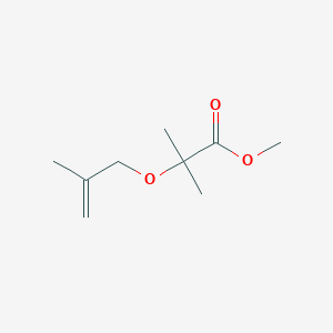 molecular formula C9H16O3 B8553378 Methyl 2-methyl-2-[(2-methylprop-2-en-1-yl)oxy]propanoate 