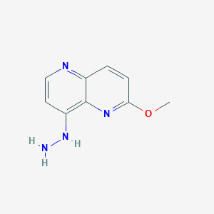 molecular formula C9H10N4O B8553403 (6-Methoxy-[1,5]naphthyridin-4-yl)-hydrazine 