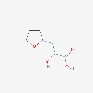 molecular formula C7H12O4 B8553423 2-Hydroxy-3-(oxolan-2-yl)propanoic acid 