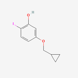 molecular formula C10H11IO2 B8553430 5-(Cyclopropylmethoxy)-2-iodophenol 