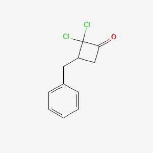 molecular formula C11H10Cl2O B8553444 (RS)-3-benzyl-2,2-dichlorocyclobutanone 
