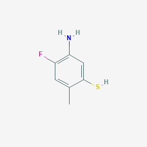 molecular formula C7H8FNS B8553468 5-Amino-4-fluoro-2-methylbenzenethiol 