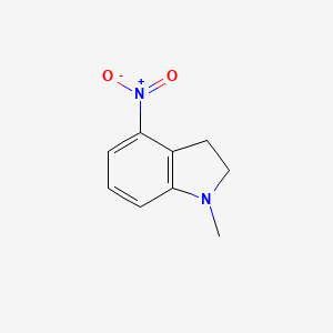 molecular formula C9H10N2O2 B8553475 1-Methyl-4-nitro-2,3-dihydro-1H-indole 