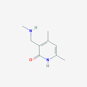 molecular formula C9H14N2O B8553480 4,6-Dimethyl-3-((methylamino)methyl)pyridin-2-ol CAS No. 1438382-23-0