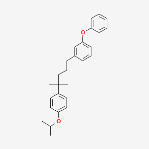 molecular formula C27H32O2 B8553706 1-(4-Methyl-4-{4-[(propan-2-yl)oxy]phenyl}pentyl)-3-phenoxybenzene CAS No. 89764-50-1