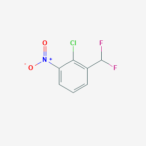 molecular formula C7H4ClF2NO2 B8553767 2-Chloro-1-(difluoromethyl)-3-nitrobenzene 