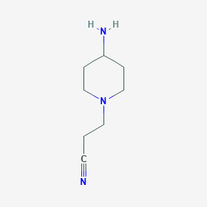 molecular formula C8H15N3 B8553773 N-(2-cyanoethyl)-4-aminopiperidine 
