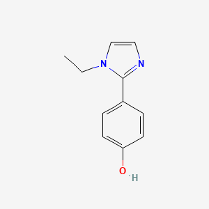 molecular formula C11H12N2O B8553813 4-(1-ethyl-1H-imidazol-2-yl)phenol 