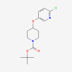 molecular formula C15H21ClN2O3 B8553871 Tert-butyl 4-((6-chloropyridin-3-yl)oxy)piperidine-1-carboxylate 