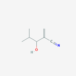 3-Hydroxy-4-methyl-2-methylenepentanenitrile