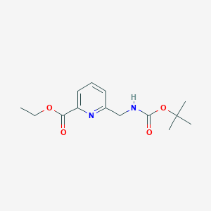 molecular formula C14H20N2O4 B8553890 Ethyl 6-((tert-butoxycarbonylamino)methyl)picolinate 